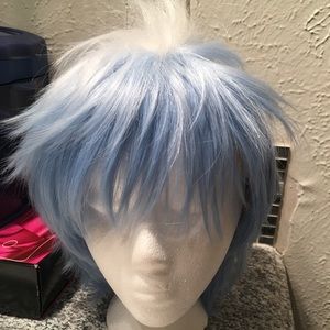 White to Blue Fade Wig